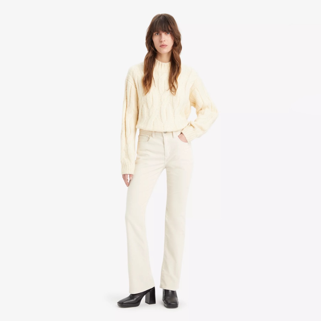 Levi’s Strauss Ribcage Bootcut Cream Flare Jeans For Women Sz 29